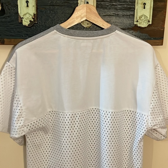 Adidas Stellasport Oversized Grey and White Mesh Back T-Shirt Size XS - Picture 10 of 16